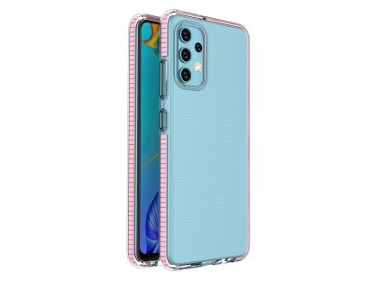 Gelové pouzdro Spring Case s barevným rámečkem pro Samsung Galaxy A32 4G světle růžové