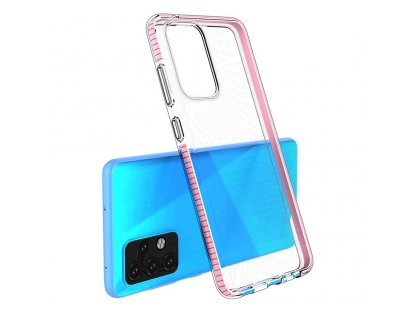 Gelový zadní kryt Spring Case s barevným rámečkem pro Samsung Galaxy A52 5G / A52 4G tmavě modrý