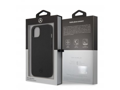 Genuine Leather Meshed Zadní Kryt pro iPhone 13 Mini černý MEHCP13SMBLBK