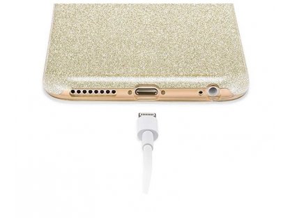 Glitter Case lesklé pouzdro s brokátem iPhone XS / X černé