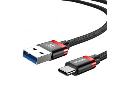 Golden Belt odolný pletený kabel USB 3.0 USB Type-C 3A červený