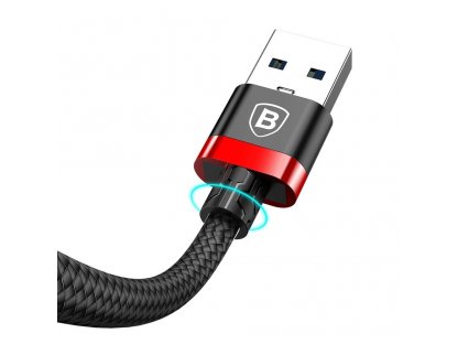 Golden Belt odolný pletený kabel USB 3.0 USB Type-C 3A červený