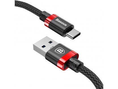 Golden Belt odolný pletený kabel USB 3.0 USB Type-C 3A červený