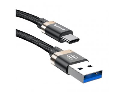 Golden Belt odolný pletený kabel USB 3.0 USB Type-C 3A zlatý