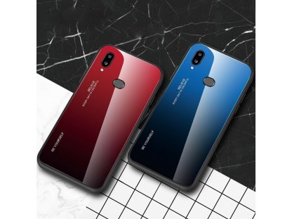 Gradient Glass pouzdro s vrstvou z tvrzeného skla Samsung Galaxy A20e růžové