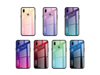 Gradient Glass pouzdro s vrstvou z tvrzeného skla Samsung Galaxy A20e růžové