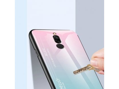 Gradient Glass pouzdro s vrstvou z tvrzeného skla Xiaomi Redmi 8 černo-modré