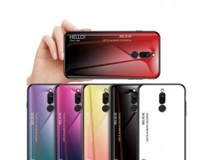 Gradient Glass pouzdro s vrstvou z tvrzeného skla Xiaomi Redmi 8 černo-modré