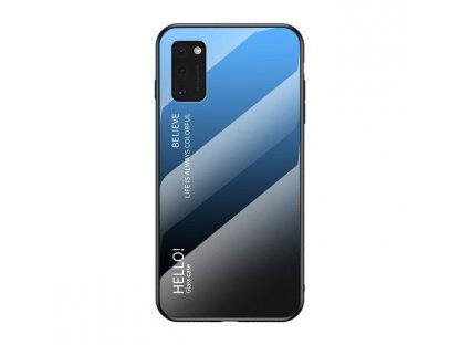 Gradient Glass pouzdro z tvrzeného skla Samsung Galaxy A41 černo/modré