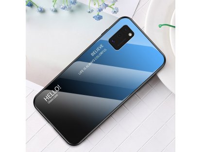 Gradient Glass pouzdro z tvrzeného skla Samsung Galaxy A41 černo/modré