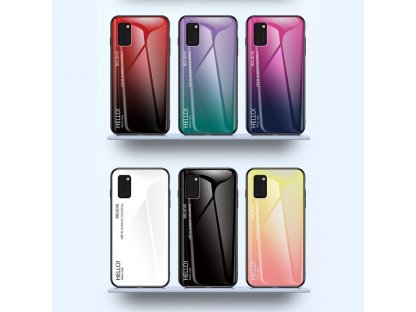 Gradient Glass pouzdro z tvrzeného skla Samsung Galaxy A41 černo/modré