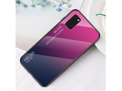 Gradient Glass pouzdro z tvrzeného skla Samsung Galaxy A41 černo/modré