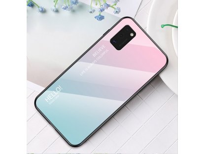 Gradient Glass pouzdro z tvrzeného skla Samsung Galaxy A41 černo/modré