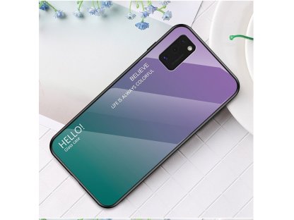 Gradient Glass pouzdro z tvrzeného skla Samsung Galaxy A41 růžové