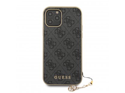 Guess 4G Charms Zadní Kryt pro iPhone 12/12 Pro 6.1 Grey