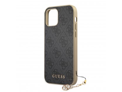 Guess 4G Charms Zadní Kryt pro iPhone 12/12 Pro 6.1 Grey