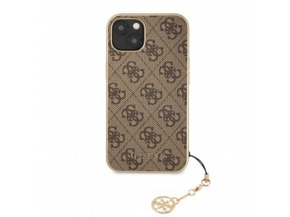 Zadní Kryt Guess 4G Charms pro iPhone 13 - hnědý