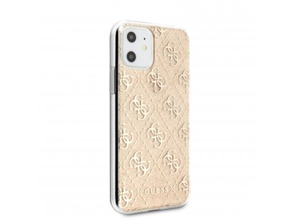 Zadní Kryt Guess 4G Glitterpro iPhone 11 - zlatý