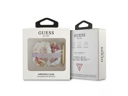 Guess GUA3HHFLU AirPods 3 kryt fialový/fialový Flower Strap Collection