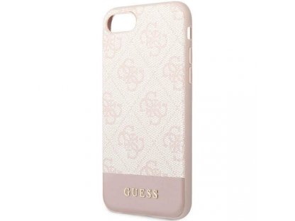 Guess Pevné pouzdro 4G Stripe Collection pro iPhone 7 / 8 / SE 2020/ 2022 - růžové