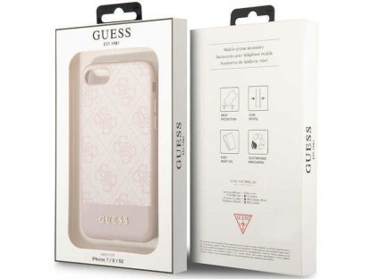 Guess Pevné pouzdro 4G Stripe Collection pro iPhone 7 / 8 / SE 2020/ 2022 - růžové