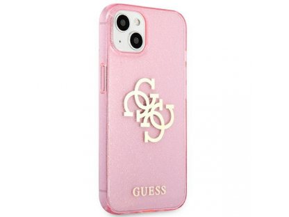 Guess Pevné pouzdro Glitter 4G Big Logo pro iPhone 13 mini 5,4" - růžové