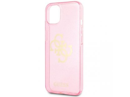 Guess Pevné pouzdro Glitter 4G Big Logo pro iPhone 13 mini 5,4" - růžové