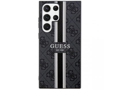 Guess Pevné pouzdro 4G Printed Stripe pro Samsung Galaxy S23 Ultra - černé