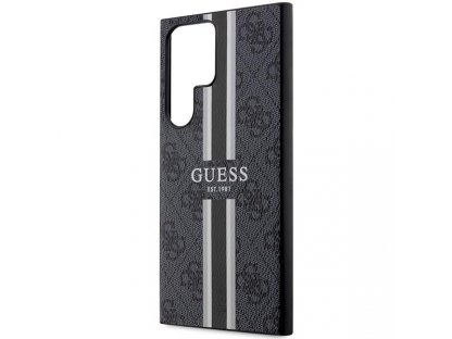 Guess Pevné pouzdro 4G Printed Stripe pro Samsung Galaxy S23 Ultra - černé