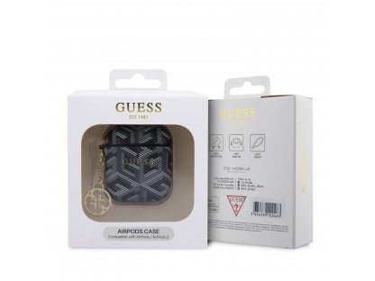 Guess PU G Cube Charm Pouzdro pro AirPods 1/2 Black