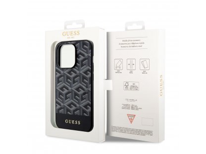 Guess PU G Cube MagSafe Kompatibilní Zadní Kryt pro iPhone 14 Pro Black