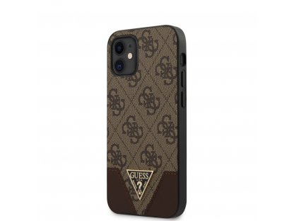 GUHCP12SPU4GHBR Guess 4G Triangle Zadní Kryt pro iPhone 12 mini Brown