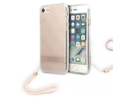 GUOHCI8H4STP originální zadní kryt pro iPhone SE 2022 / SE 2020 / 7/ 8 růžový 4G Print Strap