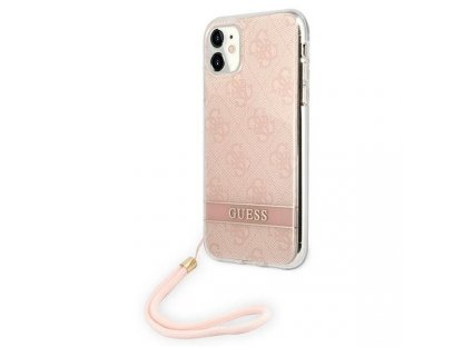 GUOHCN61H4STP originální zadní kryt pro iPhone 11 růžový 4G Print Strap