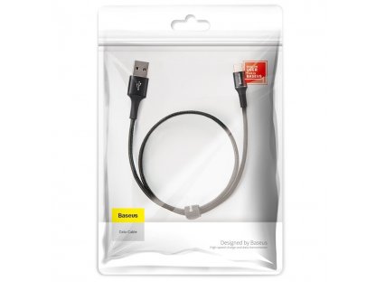 Halo Data Cable odolný nylonový kabel USB / USB-C s diodou LED 3A 0,5M černý (CATGH-A01)