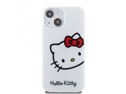 Kryt Hello Kitty IML Head Logo pro iPhone 15 - bílý