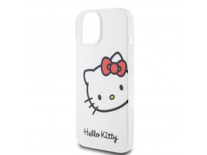 Kryt Hello Kitty IML Head Logo pro iPhone 15 - bílý