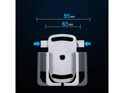 Hliníkový cyklistický motocyklistický držák na telefon na zrcátko bílý