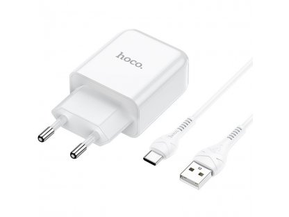 Cestovní nabíječka USB + kabel Type C 2A N2 Vigour - bílá