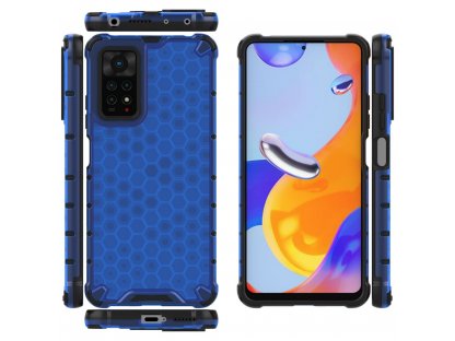 Pancéřové pouzdro Honeycomb s gelovým rámečkem Xiaomi Redmi Note 11 Pro+ / 11 Pro - modré