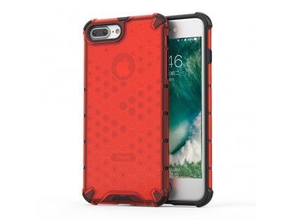 Honeycomb pancéřové pouzdro s gelovým rámem iPhone 8 Plus / iPhone 7 Plus červené