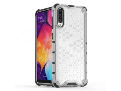 Honeycomb pancéřové pouzdro s gelovým rámem Samsung Galaxy A50 červené