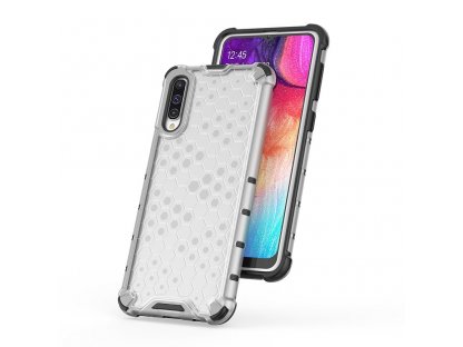 Honeycomb pancéřové pouzdro s gelovým rámem Samsung Galaxy A50 zelené