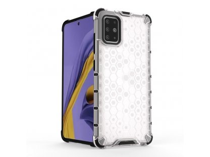 Honeycomb pancéřové pouzdro s gelovým rámem Samsung Galaxy A51 průsvitné