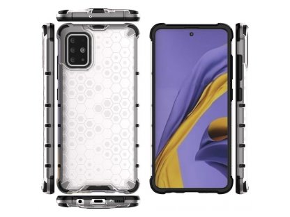 Honeycomb pancéřové pouzdro s gelovým rámem Samsung Galaxy A51 průsvitné