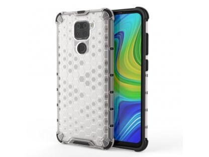 Honeycomb pancéřové pouzdro s gelovým rámem Xiaomi Redmi 10X 4G / Xiaomi Redmi Note 9 průsvitné