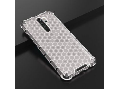 Honeycomb pancéřové pouzdro s gelovým rámem Xiaomi Redmi Note 8 Pro průsvitné