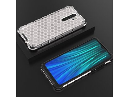 Honeycomb pancéřové pouzdro s gelovým rámem Xiaomi Redmi Note 8 Pro průsvitné