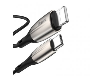 Horizontální datový kabel Type-C k iP PD 18W 1m - černý