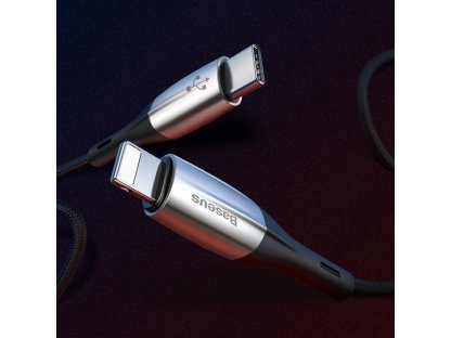 Horizontální datový kabel Type-C k iP PD 18W 1m - černý
